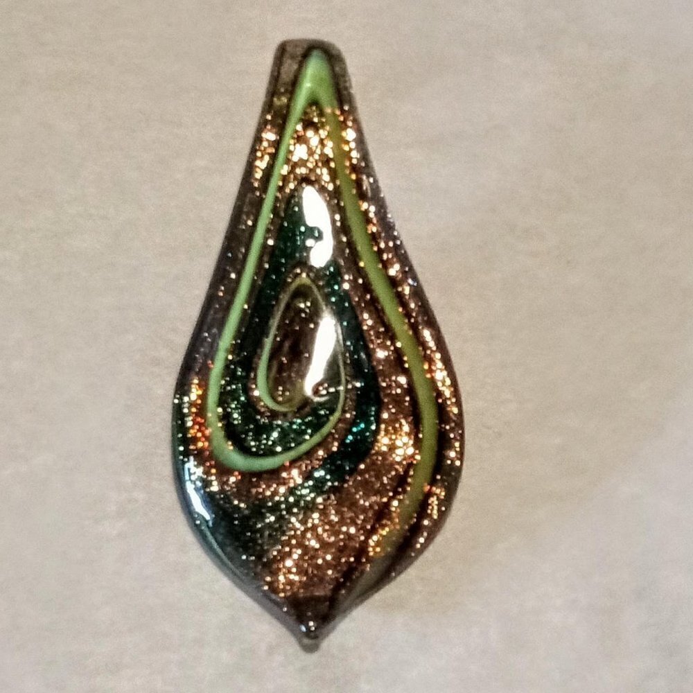 Murano Handblown Venetian Glass Green Pendant